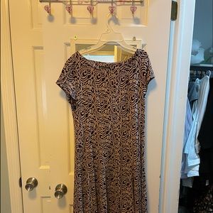 Comfy black and beige knit dress